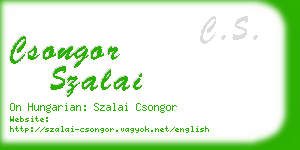 csongor szalai business card